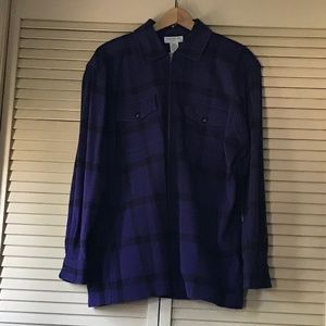 🖤 cotton flannel zip-up jacket